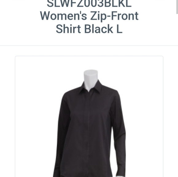 NWT Chef Works Women's Shelby Zip Front Shirt - Picture 4 of 12